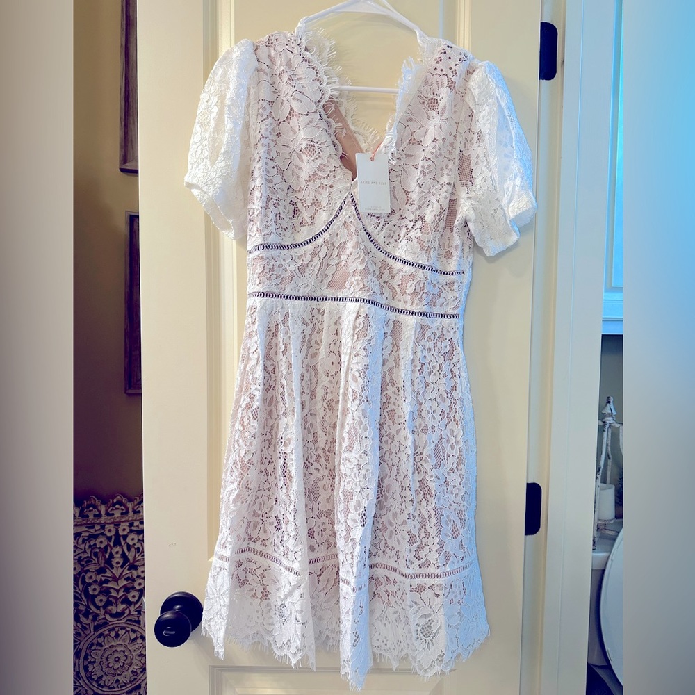 White lace dress Small NWT